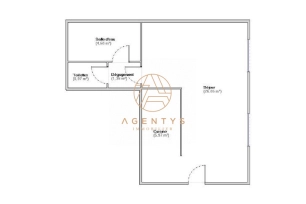 Appartement à vendre 1 pièces de 40 m²