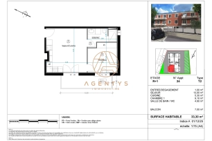 Appartement à vendre 2 pièces de 33,3 m² à Le Perreux-sur-Marne