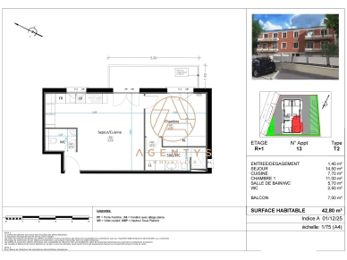 Appartement à vendre 2 pièces de 43 m² à Le Perreux-sur-Marne