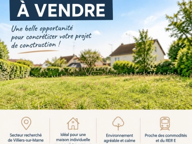 Terrain à vendre de 876 m² à Villiers-sur-Marne